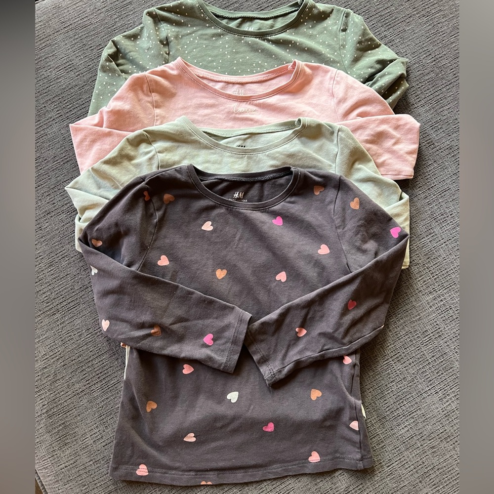 H&M basic long sleeve shirts of 4